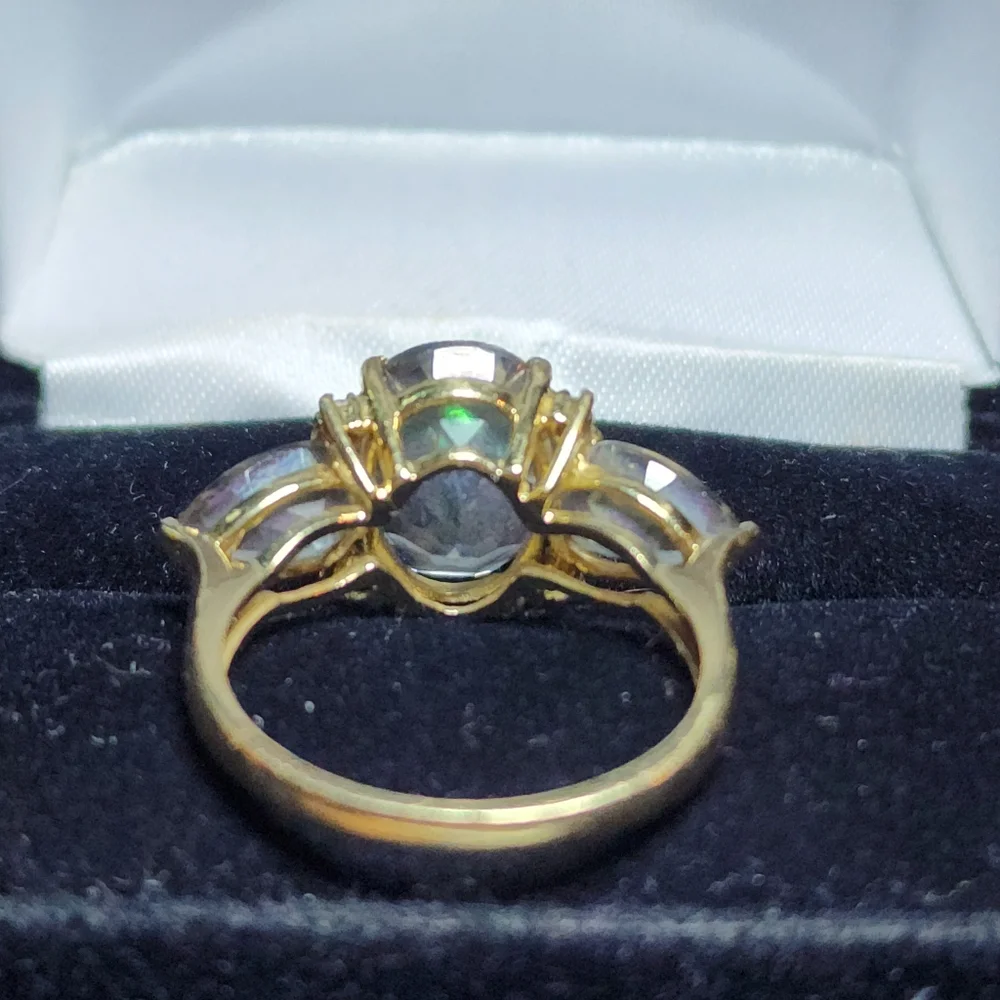 Kay Jewelers 14k Gold Rainbow Topaz & Diamond Ring - Picture 5 of 8